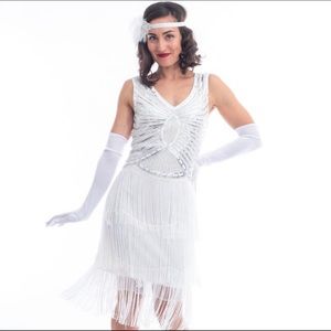 Vintage 1920’s White Gatsby Flapper Dress